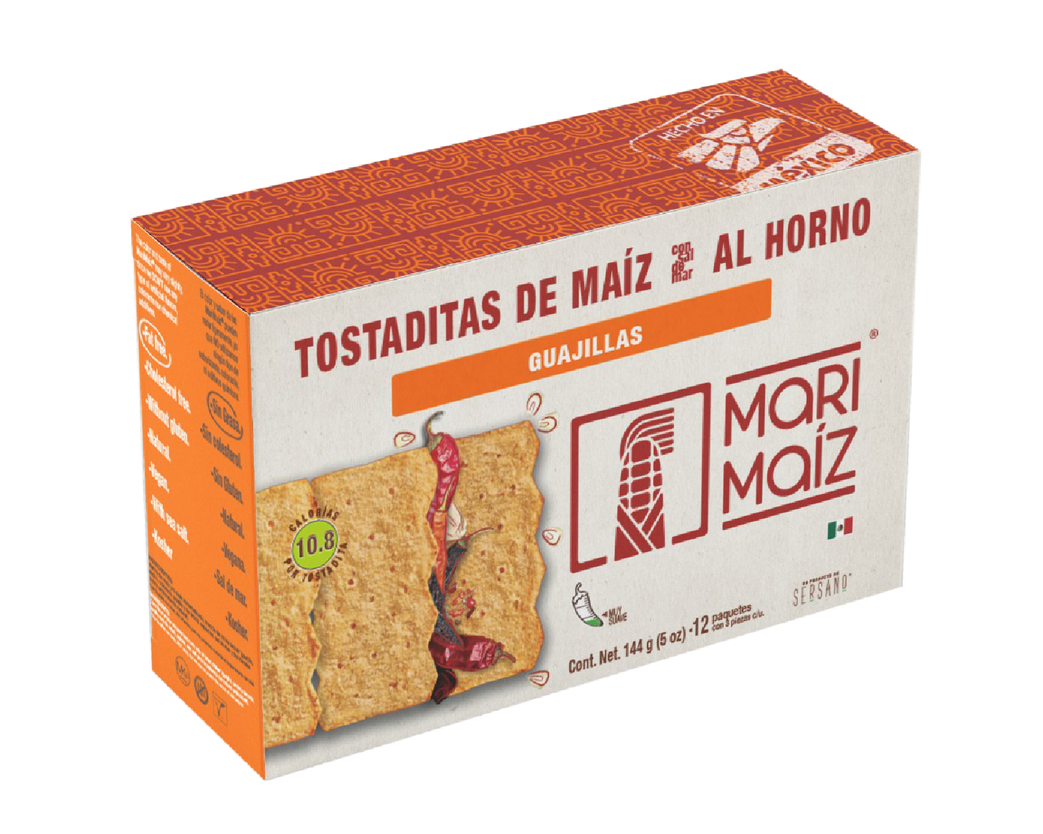 Tostadas MariMaíz de maíz al horno sabor guajillas